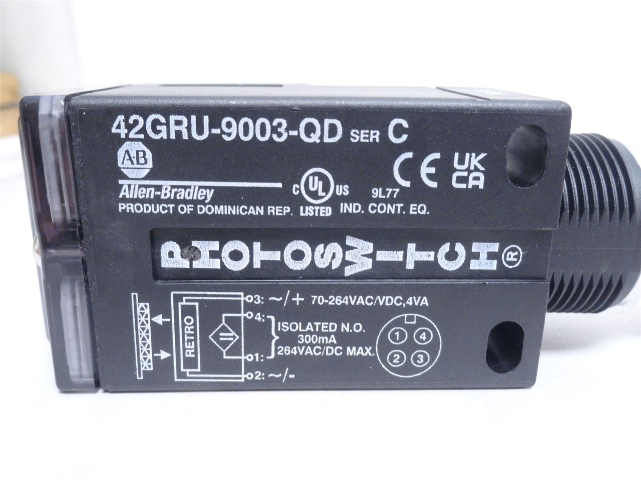 Allen-Bradley 42GRU-9003-QD; Photo Sensor; 70-264VAC/DC; 4VA