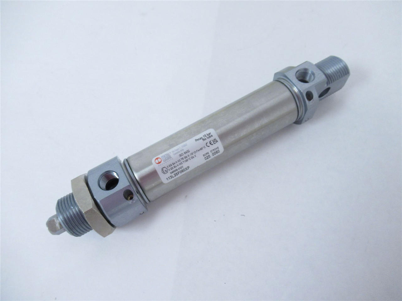 Metal Work 113L25F060XP; Pneumatic Cylinder 25mmB x60mmS