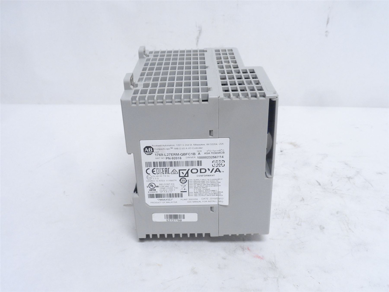 Allen-Bradley 1769-L27ERM-QBFC1B; CompactLogix 5370 L2