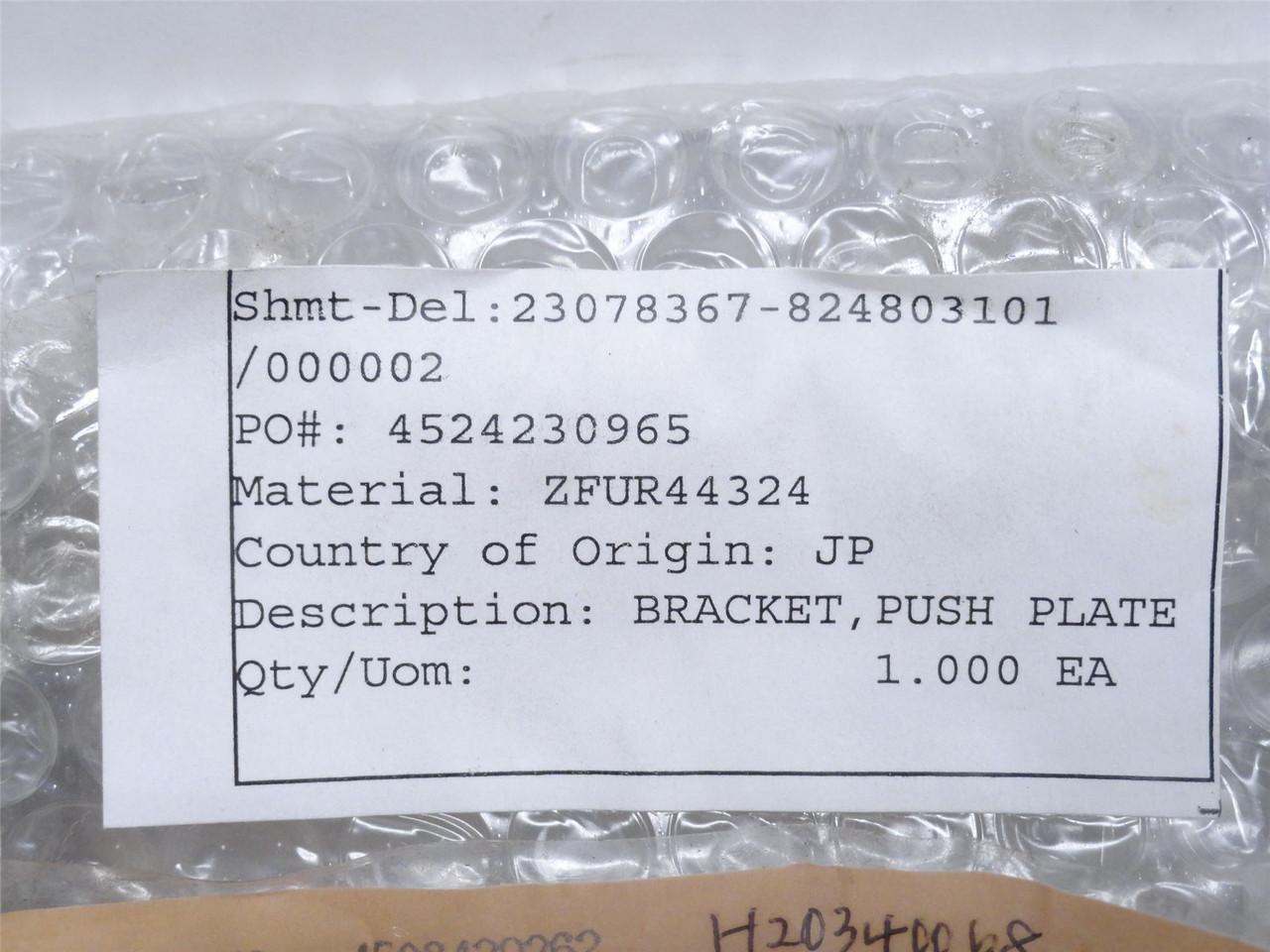 Cryovac FUR44324; PSH Bracket Plate; Stainless Steel