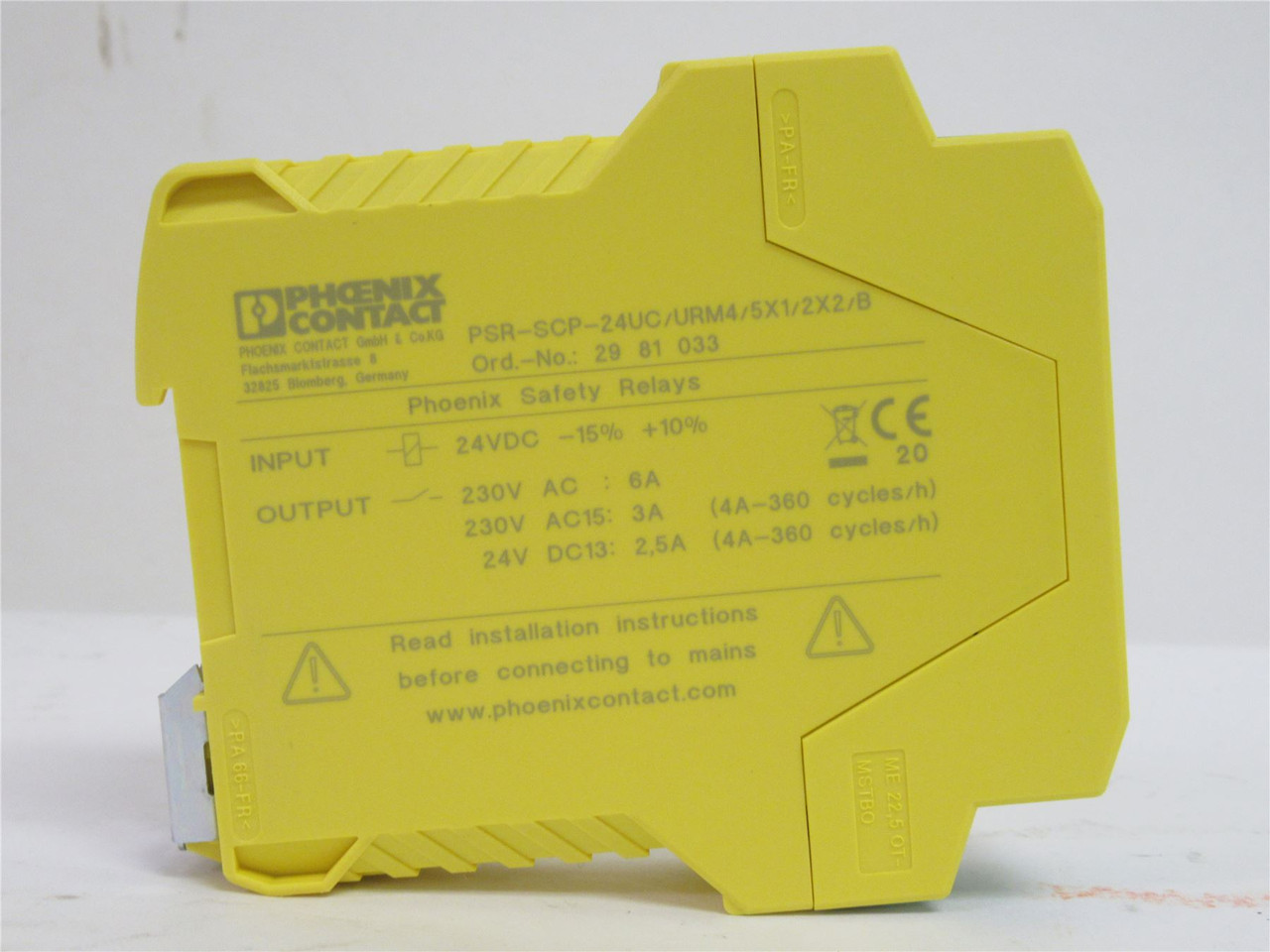 Phoenix Contact PSR-SCP-24UC/URM4/5X1/2X2/B; Relay; 24VDC