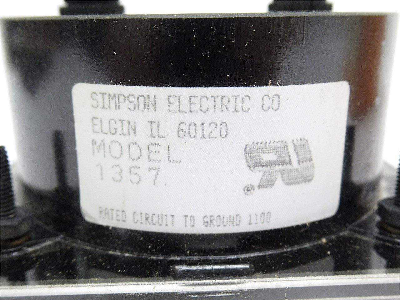 Simpson 1357; Analog Panel Meter 1T863; Range: 0-5 AC A Simpson 1357; Analog Panel Meter 1T863; Range: 0-5 AC A