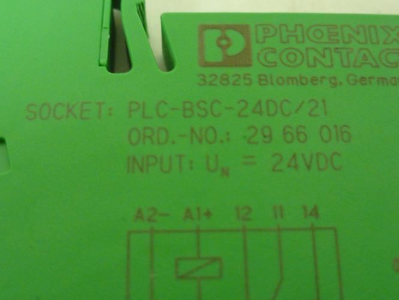 Phoenix  PLC-BSC-24DC/21; Relay Socket 29-67-015; 24VDC