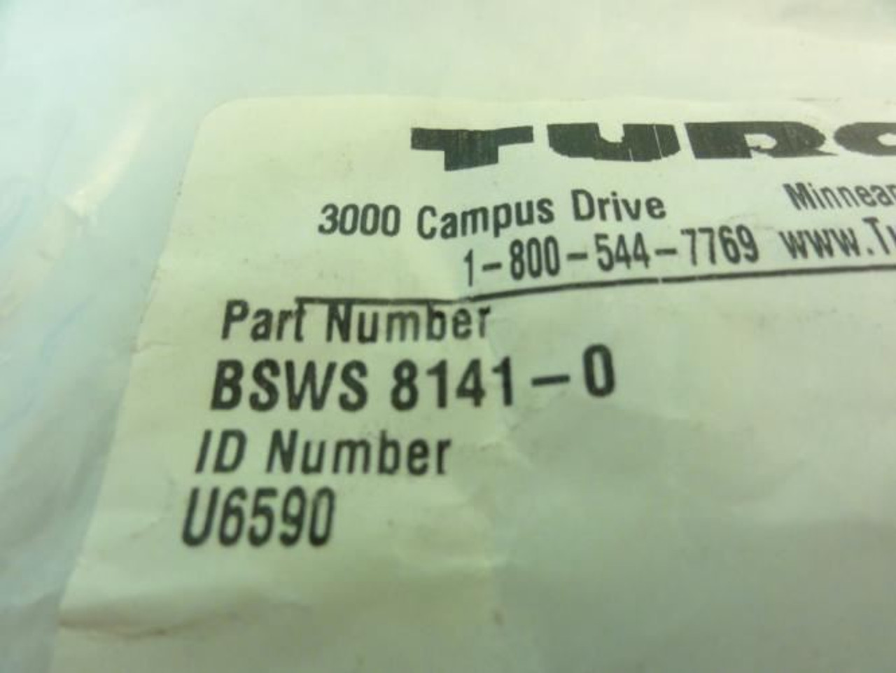 Turck BSWS-8141-0; Connector; Male; M12 Cable End; 4 Pin