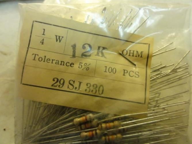 MFG- 29 SJ 330; LOT-500; Resistors; 12K Ohms; 1/4W