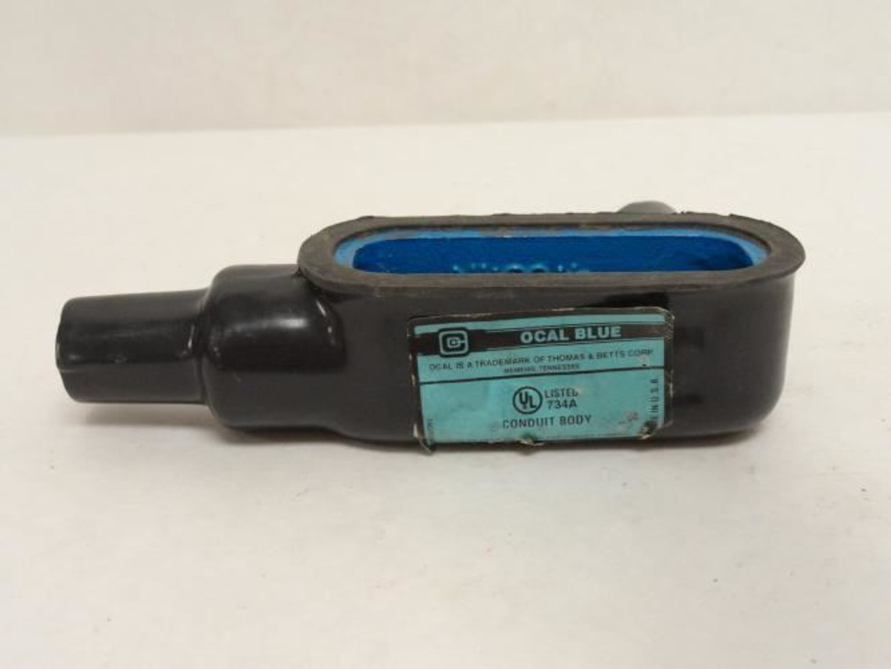 T&B LR17-B-1; Ocal-Blue Conduit 90Deg; Size: 1/2" NO Cover