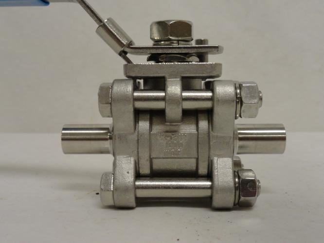 Industry-Std 11A429; Sanitary Ball Valve SS-316; Weld; 1/2"