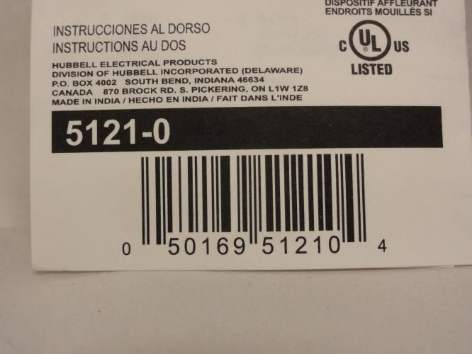 Bell 5121-0; Weatherproof Cover; Single Gang; 2-3/4" Height