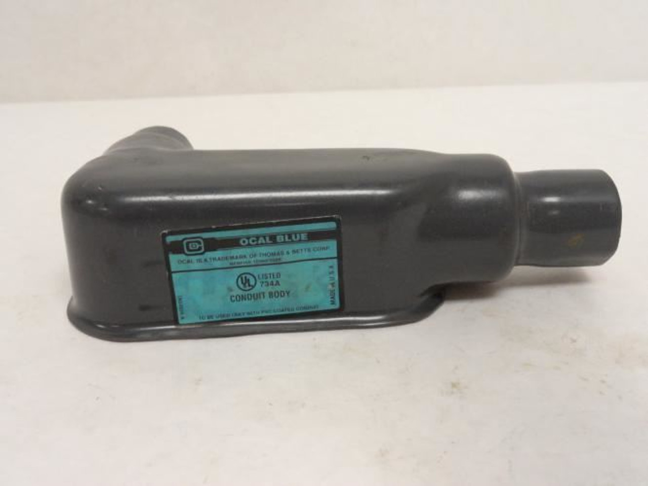 T&B LR39-1"; Ocal-Blue PVC Coat Conduit Body; 90Deg; Size: 1"