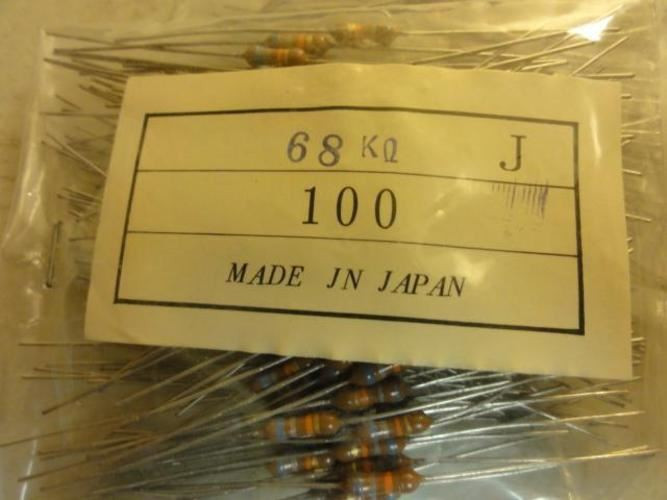 MFG- MDL-Unkn80945; LOT-600; Resistor; 68 OHms