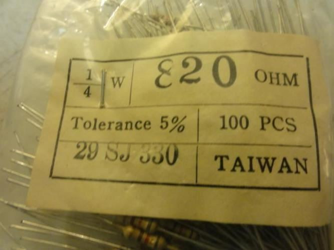 MFG- 29 SJ 330; LOT-600; Resistors; 1.5K Ohms; %5 Tolerance