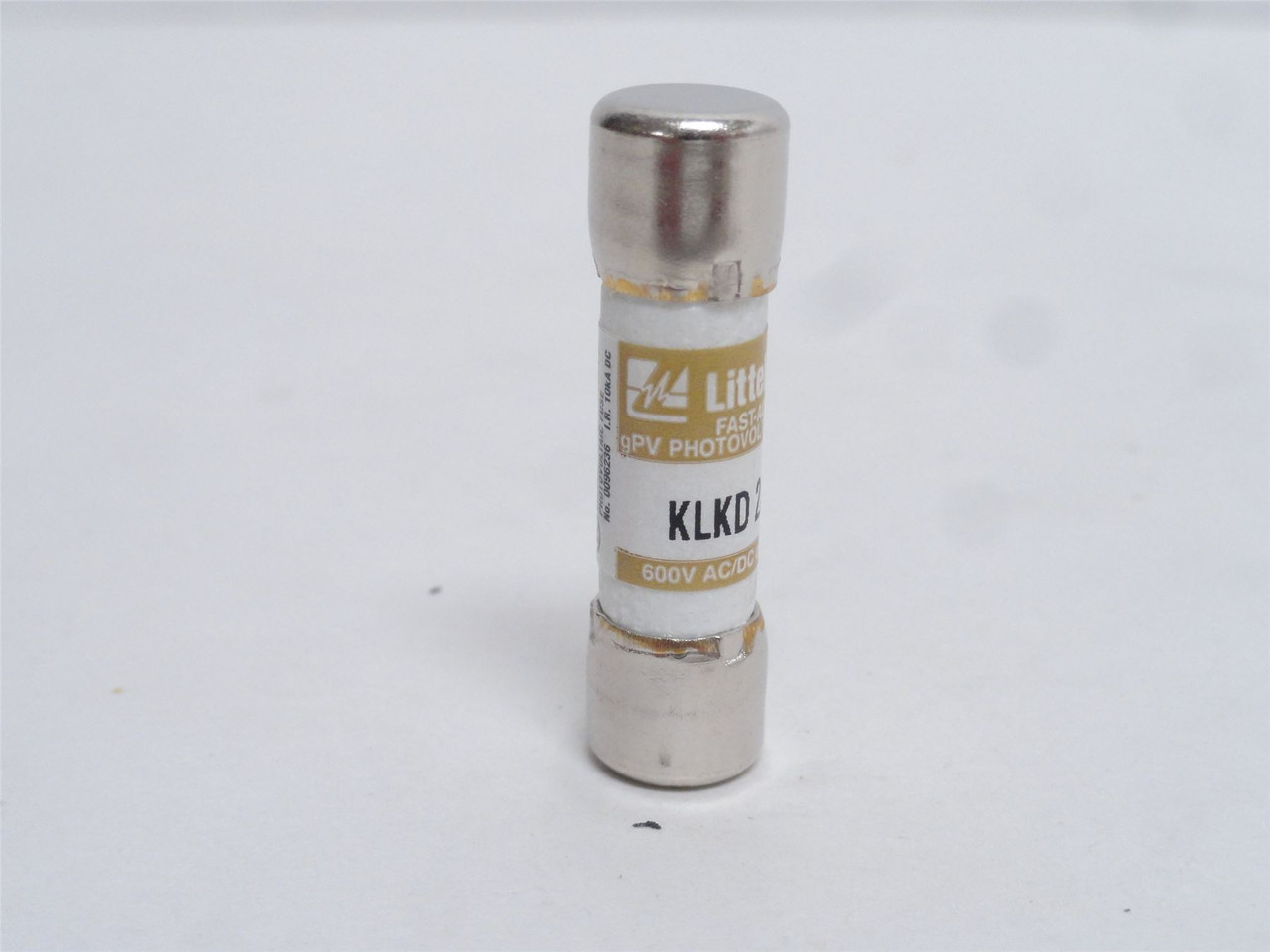 Littlefuse KLKD-2A; Fast Acting Solar Fuse; 2A; 600VAC/DC