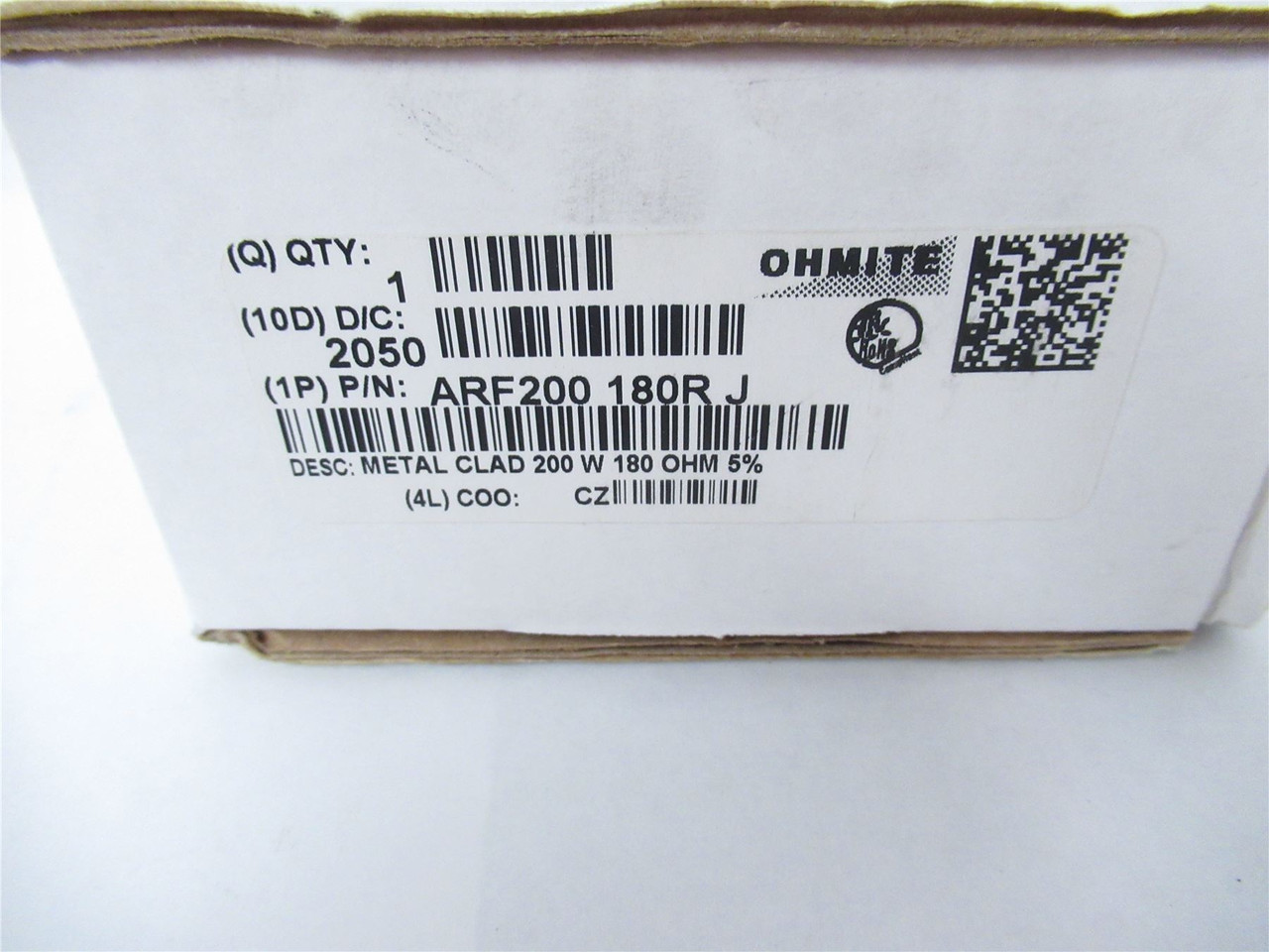 Ohmite ARF200 180RJ; Resistor Metal Clad 200 W 180 OHM 5%