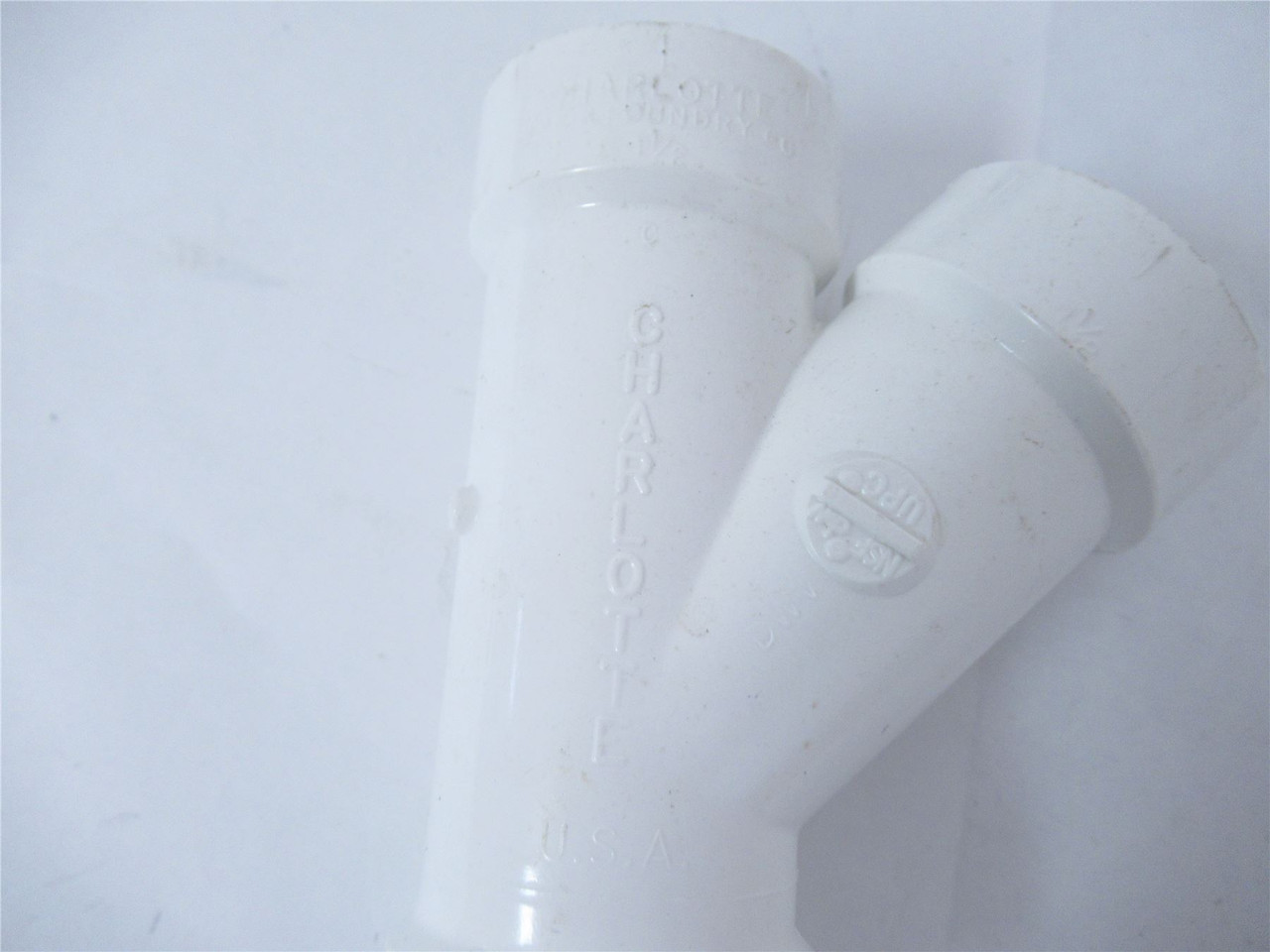 Charlotte Pipe 60011/2; Lot-2 Y Pipe PVC DWV 1.5" 45 Degrees