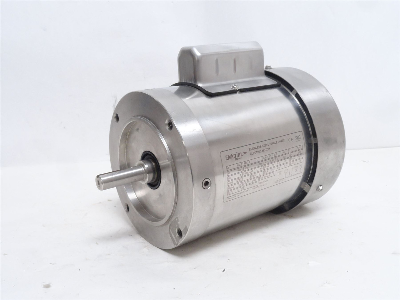 Elektrim 39CR-1-.50-18; AC Motor SS; 1/2HP; 115-230V; 1745RPM