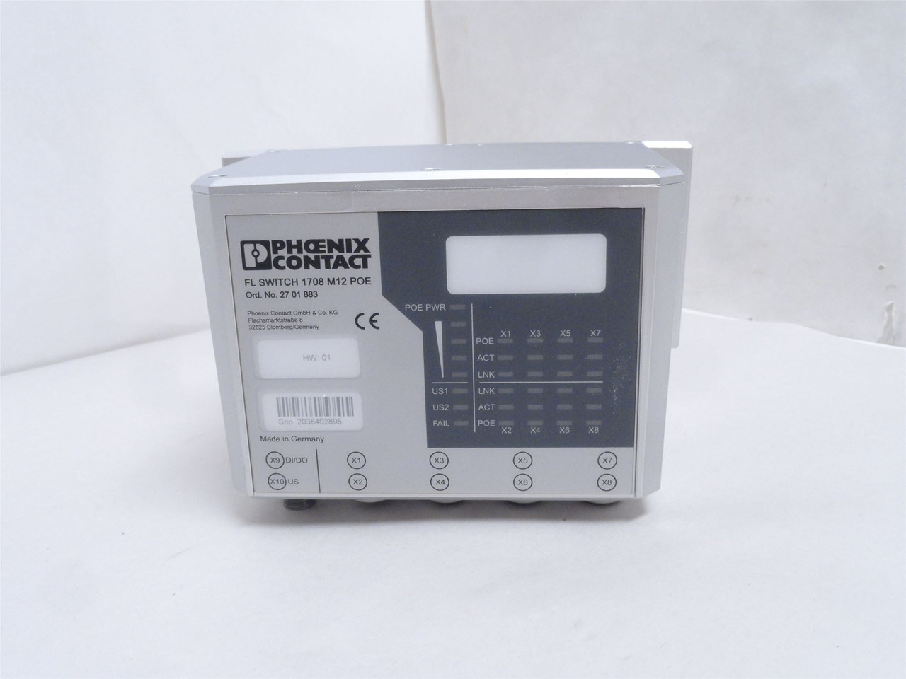 Phoenix 1708M12POE; Industrial Ethernet Switch 2701883; 24VDC