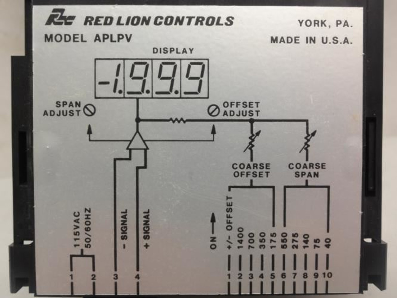 Red Lion APLPV400; Process Voltmeter - w/o Excitation; 115V Red Lion APLPV400; Process Voltmeter - w/o Excitation; 115V