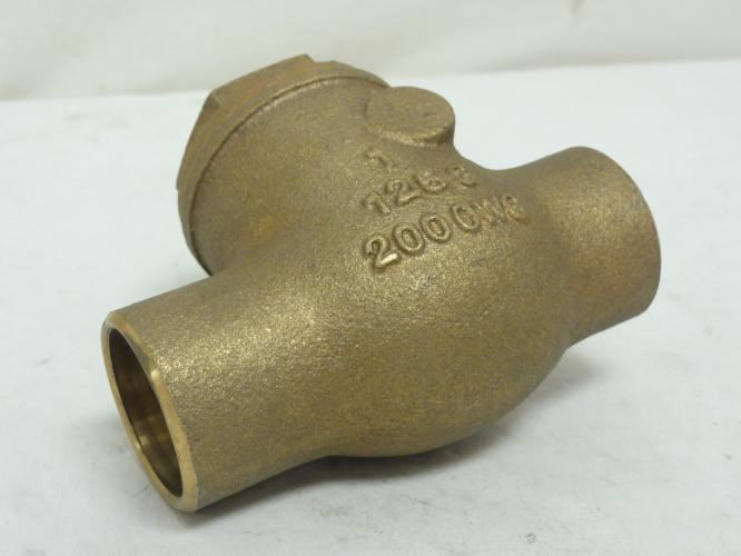 Stockham B-309C-1; Inline Check Valve 1"; Bronze; Solder