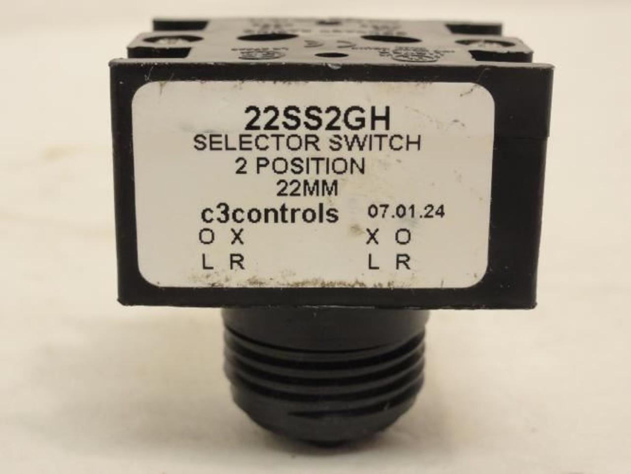CB Controls 22SS2GH; Switch; 2-Pos; Maintained; Size: 22mm