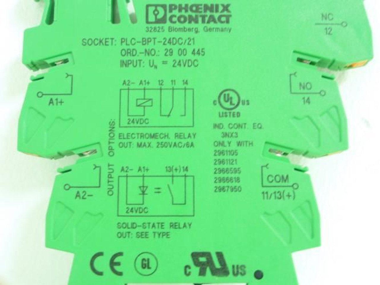 Phoenix Contact PLC-BPT-24DC/21; Terminal Block; 24VDC