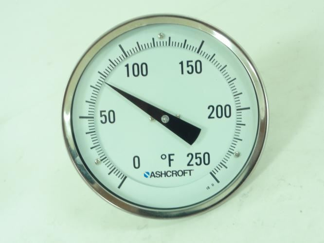 Ashcroft 50EI60E0250/250F; Bimetal Thermometer; 0-250F; 1/2NPT
