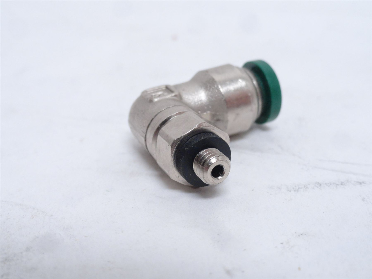 Parker X169PL-4-10X32; Lot-2 Elbows; 1/4"PTC x 10-32 Threads