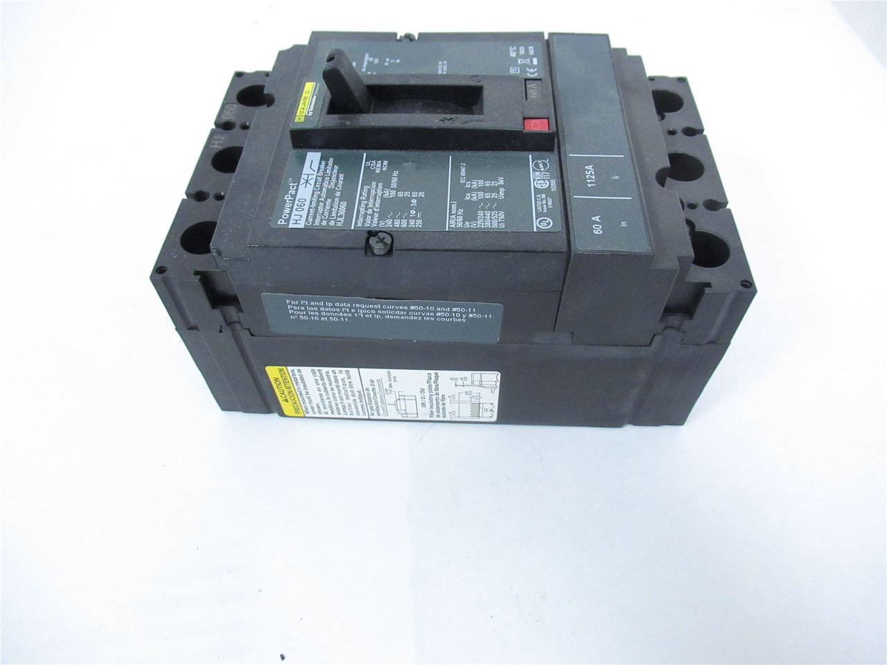 Schneider HJL36060; Circuit Breaker 60A 3-P 600VAC