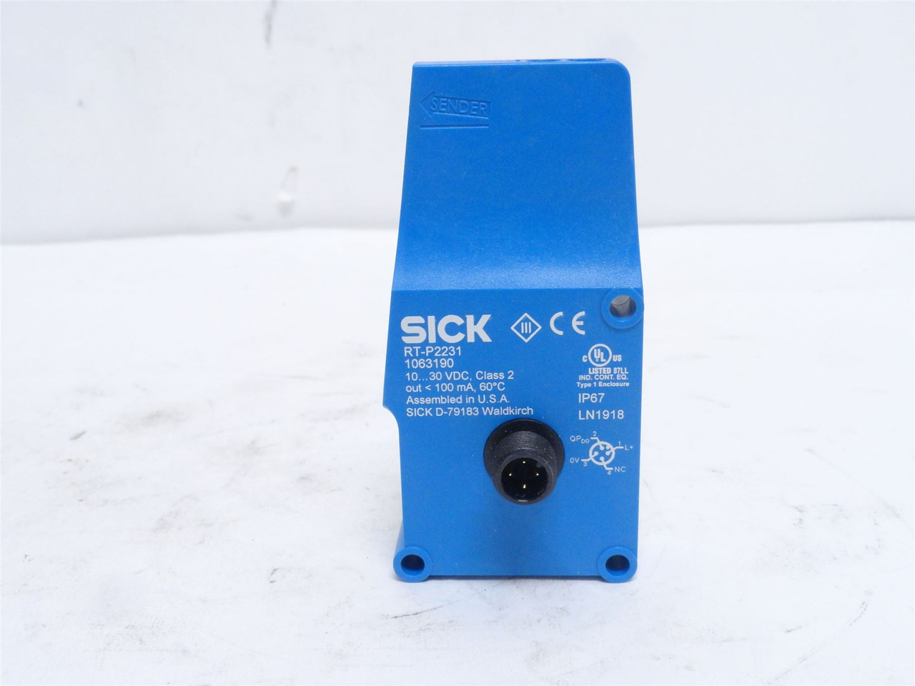 Sick RT-P2231; Photo Sensor 1063190; 10-30VDC; 100mA; 4-Pin