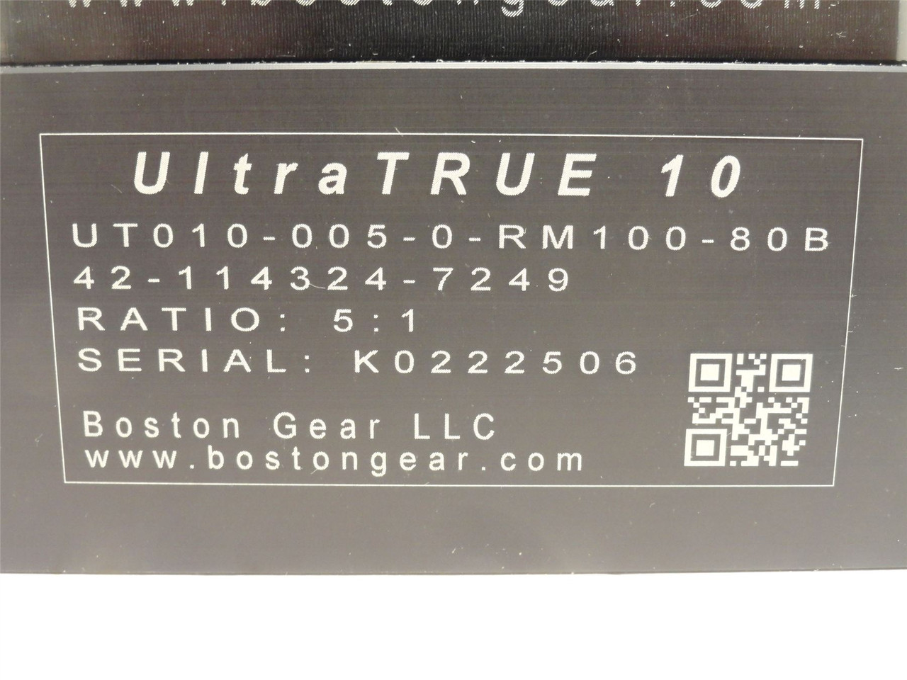 Boston Gear UT010-005-0-RM100-80B; Planetry Gearbox; 5:1ratio