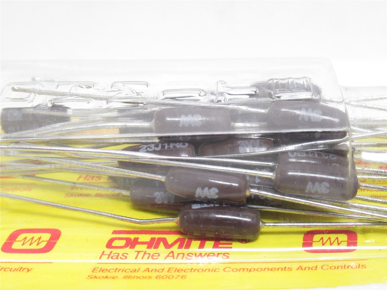 Ohmite 23J1R0; Lot-25 Axial Flame Resistors; 3W; 1 Ohm +/- 5%