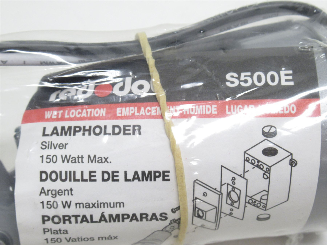 Red Dot SE500E; Lamp Holder; Silver; 150 Watts Max