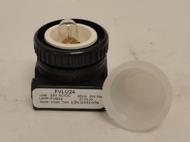 C3 Controls FVLU24W; Indicator Light; White; 24VAC@3W