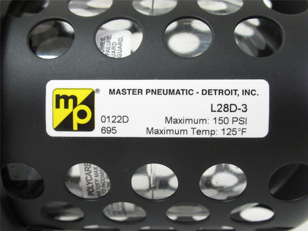 Master Pneumatic L28D-3; Lubricator; 3/8"NPT; 150PSI
