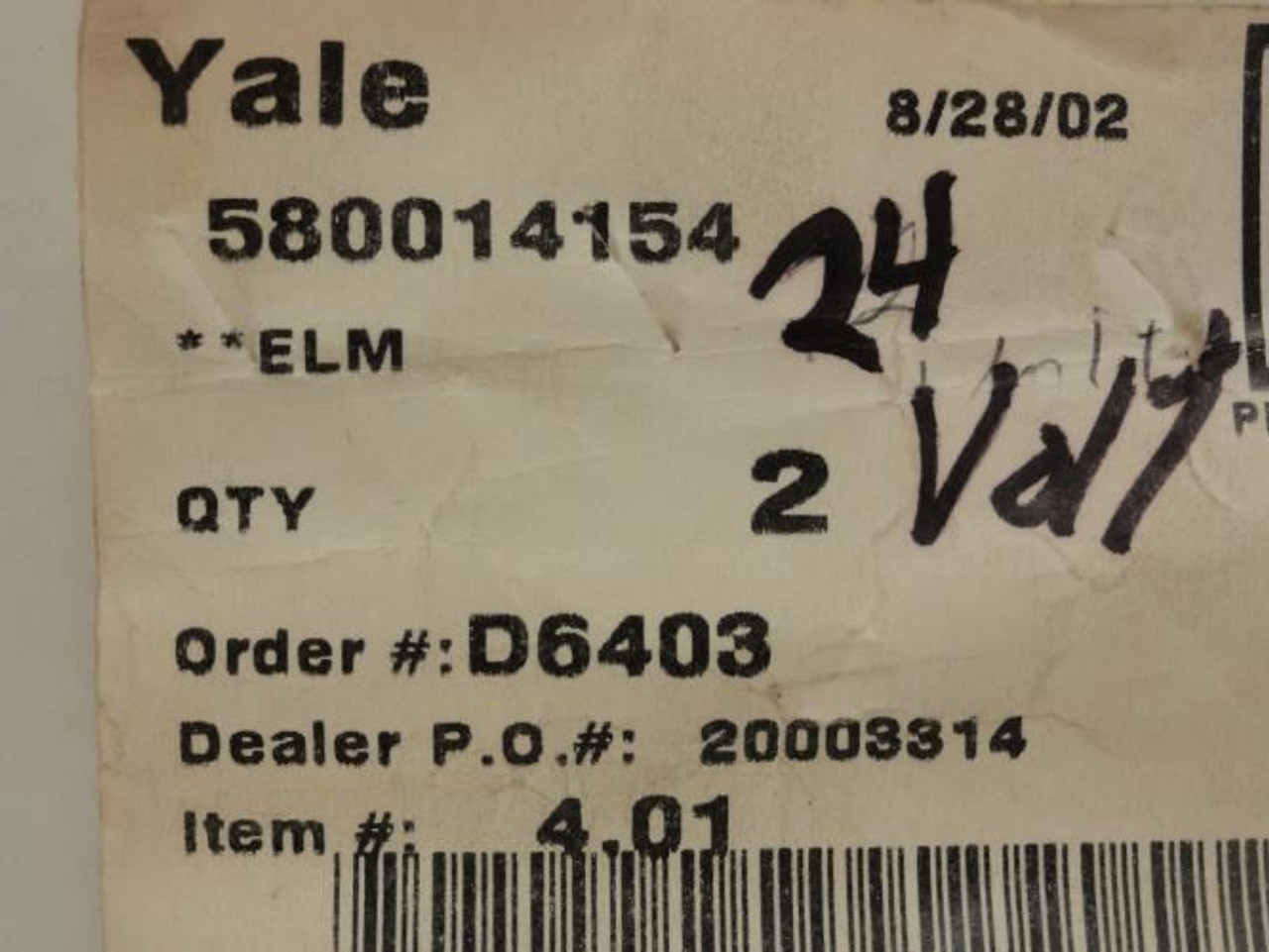 Yale 580014154; Forklift Control Module