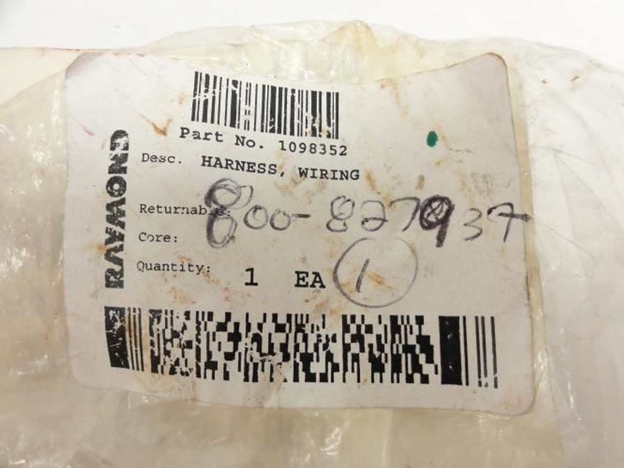 Raymond 1098352; Forklift Wiring Harness