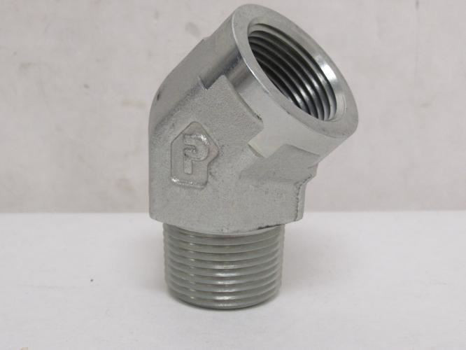 Parker 1 CD45-S; Pipe Elbow; 45Deg; 1MNPT x 1FNPT; Steel
