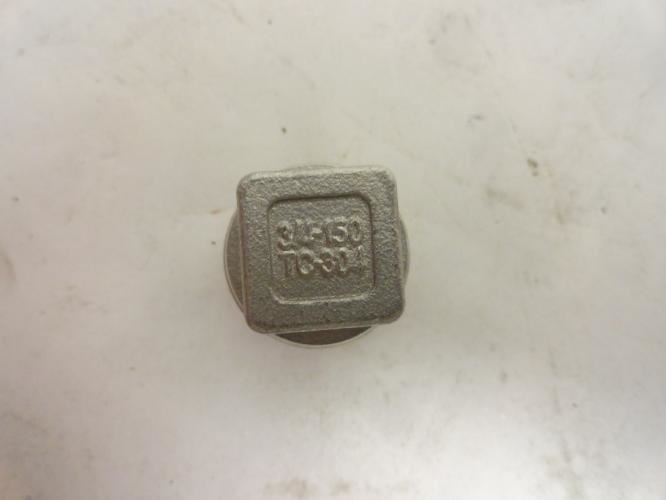 Industry-STD 1LTX2; Square Head Plug; SS-304; 3/4NPT; 300PSI