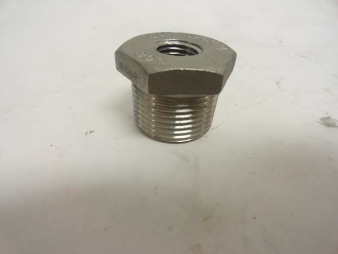 Industry-STD 1RRR3; Hex Bushing; SS-304; 3/4NPT x 1/4NPT;