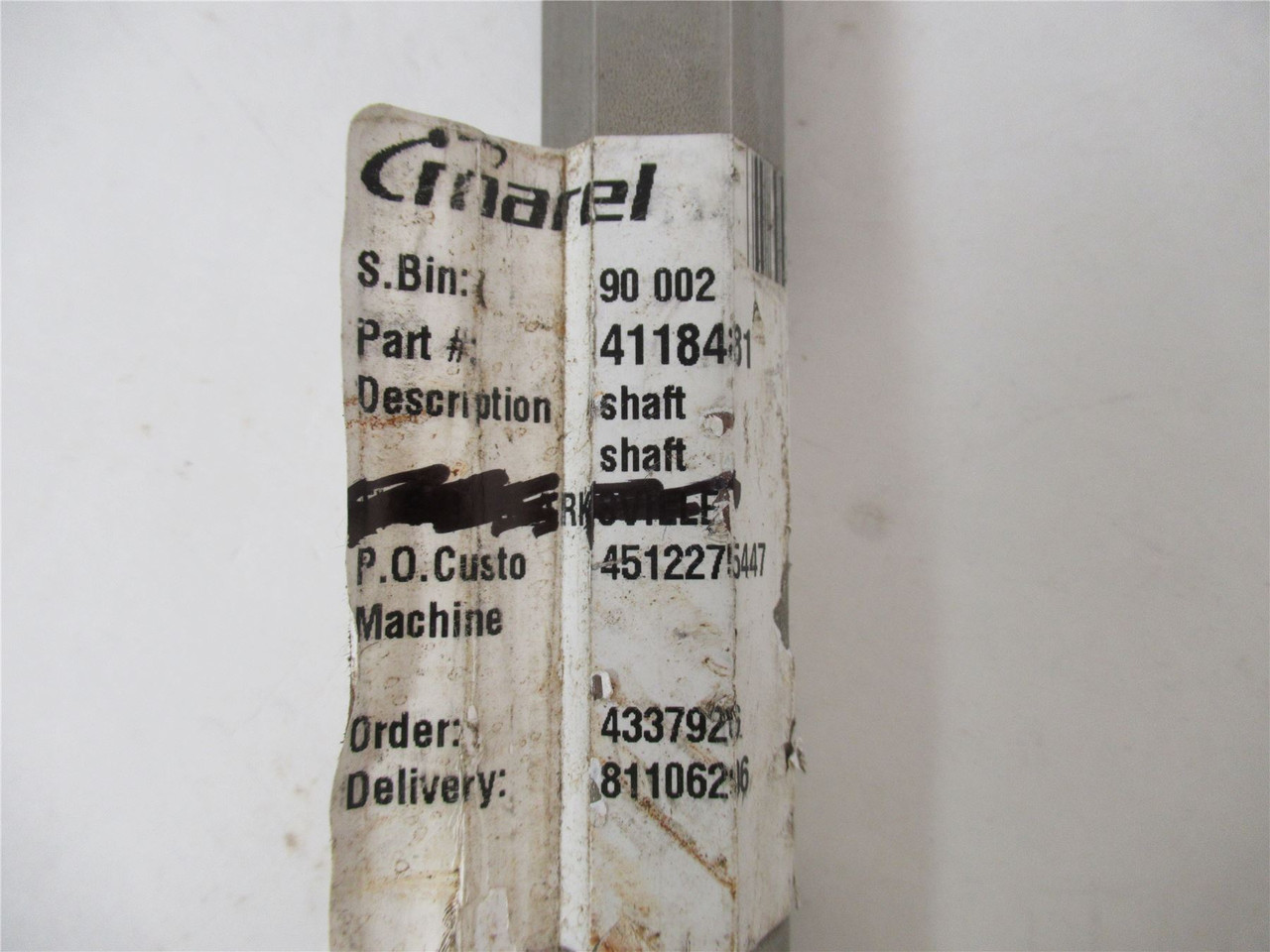 Marel 4118481; Shaft L553mm SS