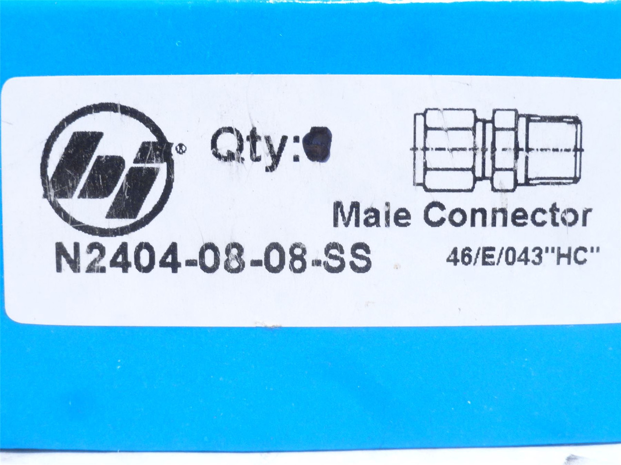 Brennan N2404-08-08-SS; Straight Adapter SS 1/2" Tube; 1/2NPT