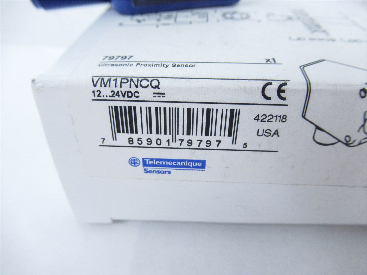 Telemecanique VM1PNCQ; Proximity Sensor Ultrasonic 12...24VDC