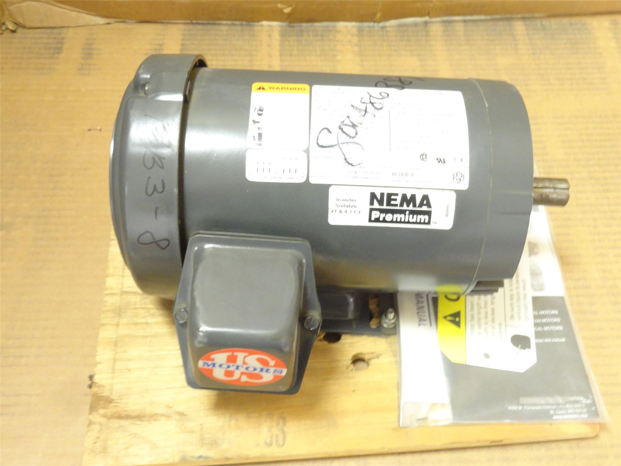 Nidec U2P1DC; AC Motor; 2HP; 230/460V; 3600RPM; 3-Phase; 60Hz