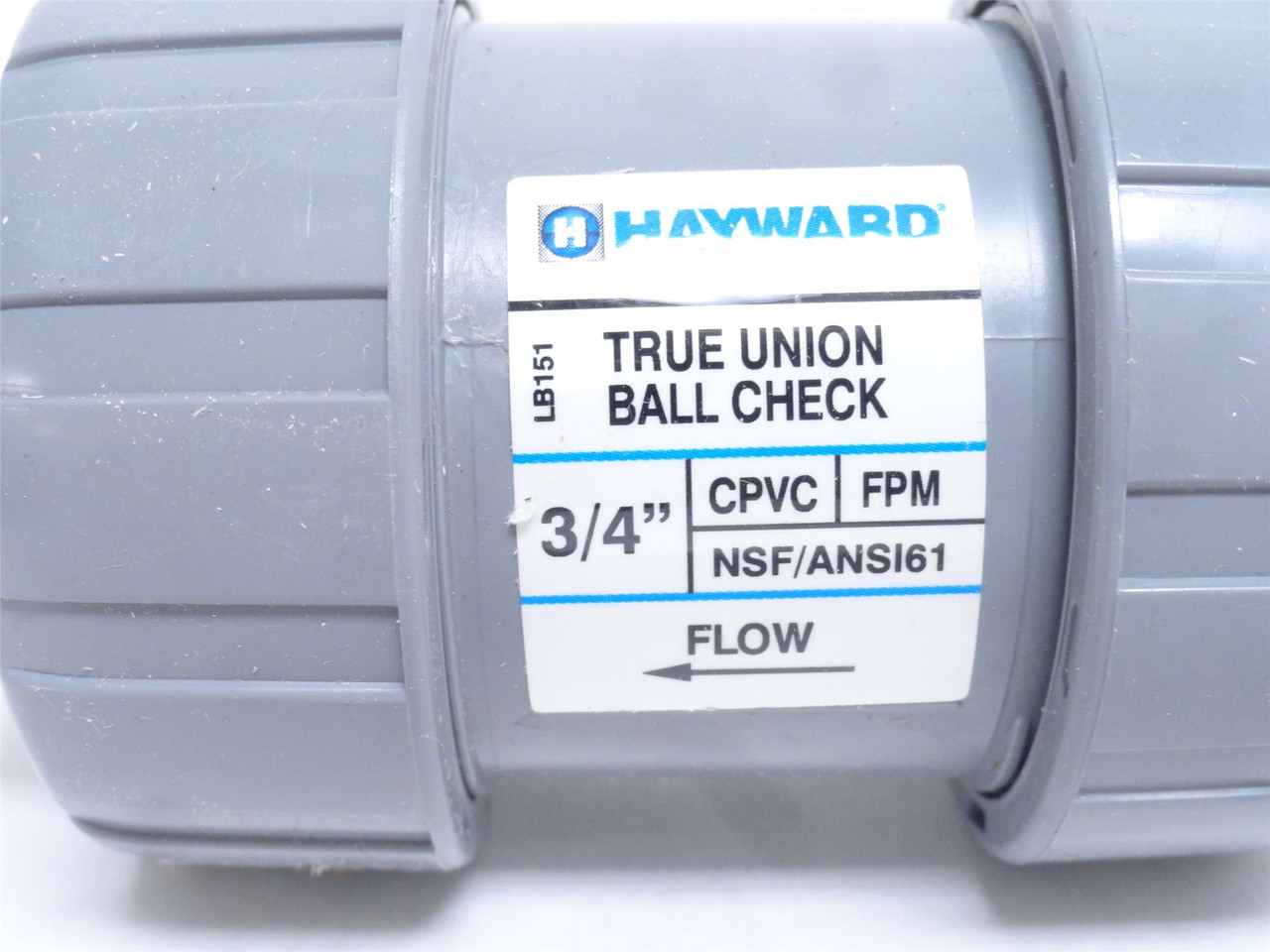 Hayward TC20075ST; Inline Ball Check Valve; Size: 3/4"