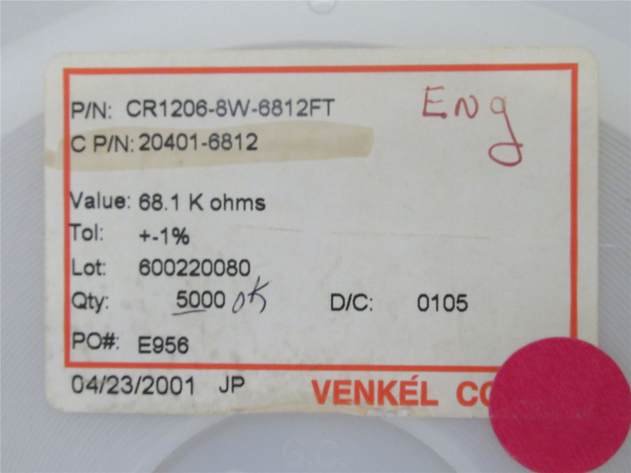 Venkel CR1206-8W-6812FT; Lot-5000 Chip Resistor; 68.1Kohm