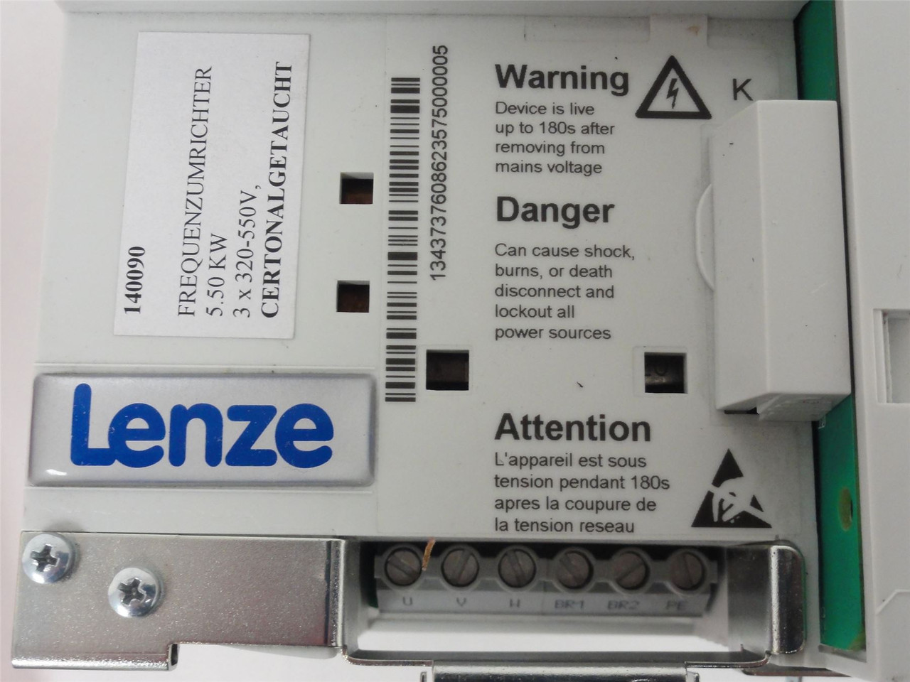 Lenze E82EV552K4C929; Frequency Inverter; Cracks in Case 7.5HP