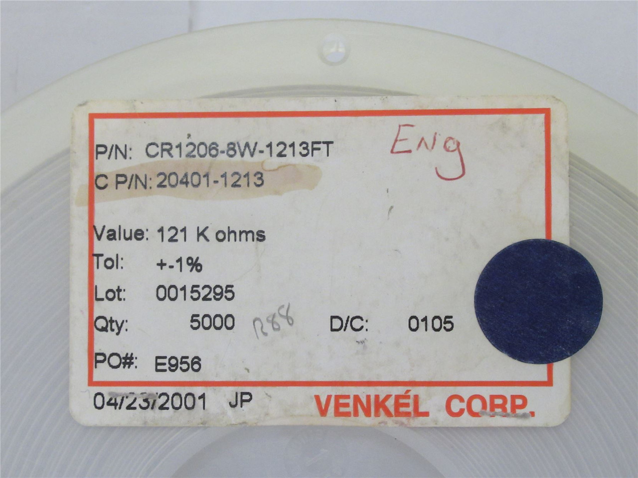 Venkel CR1206-8W-1213FT; Lot-4800 Thin Film Resistors