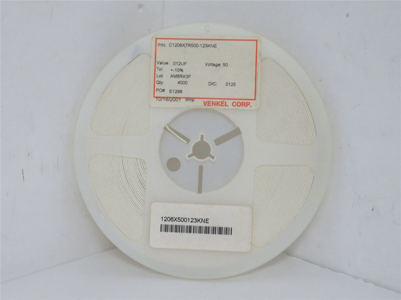 Venkel C1206X7R500-123KNE; Lot-4000 Ceramic Capacitor .012uF