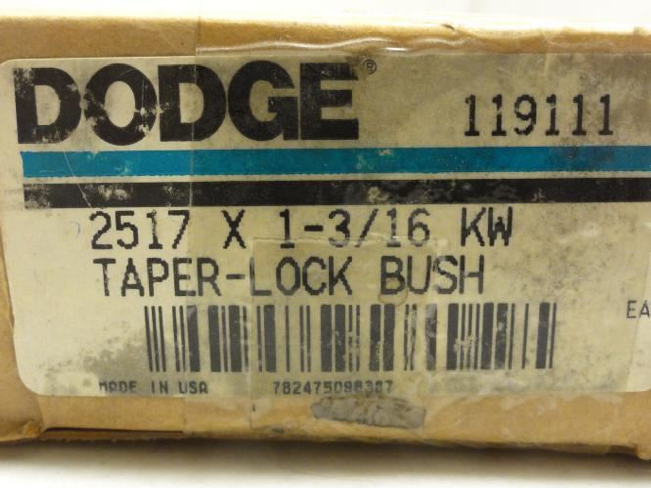 Dodge 119111; Taper-Lock Bushing 2517X1-3/16; 1-3/16"ID