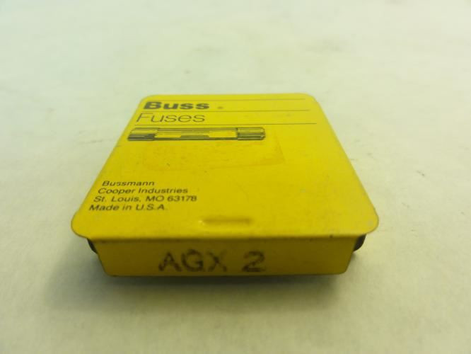 Bussmann AGX-2; Lot-3 Fuses; 2A; 250V