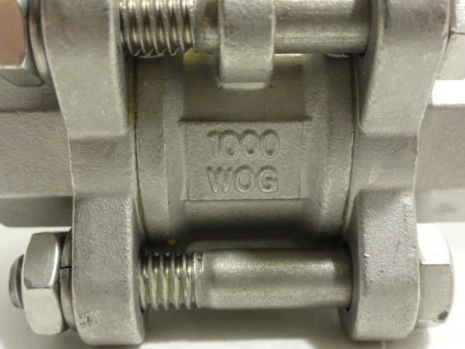 Nibco T595S6R66LL; Ball Valve; SS; 1/2" FNPT Full Port; 3 Piece